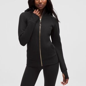 NWT Lululemon Scuba Full Zip Hoodie Size 6 Black Gold